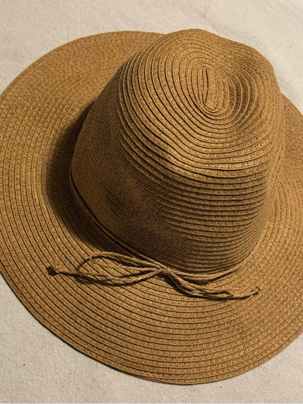 GAP Tan Woven Sun Hat with Braided Trim